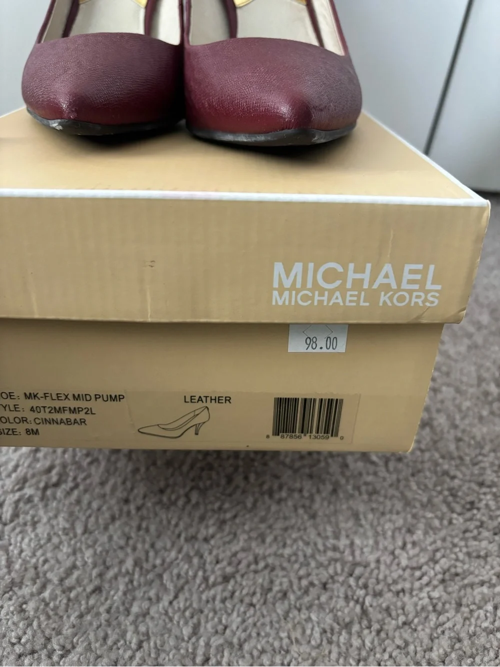 Michael Kors Women's Pointed Toe Pumps in Burgundy Size 8